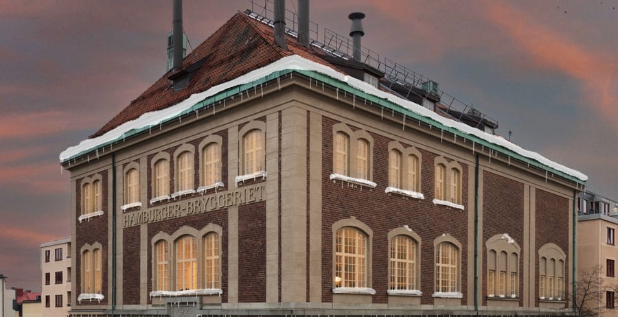 brygghuset med snö